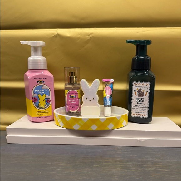 Bath & Body Works Other - B&BW x PEEPS Marshmallow Bunny Body Care Tray and accessories bundle